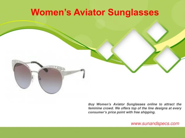 Women’s Aviator Sunglasses