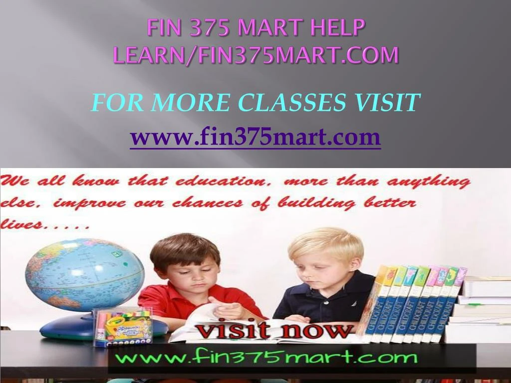 fin 375 mart help learn fin375mart com