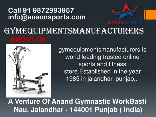 Buy Your Commercial Gym and Fitness Equipments in India online