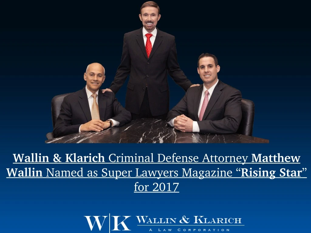 wallin klarich criminal defense attorney matthew