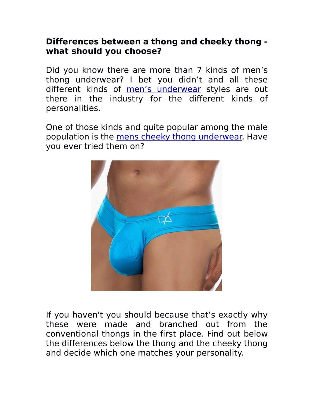 differences between a thong and cheeky thong what