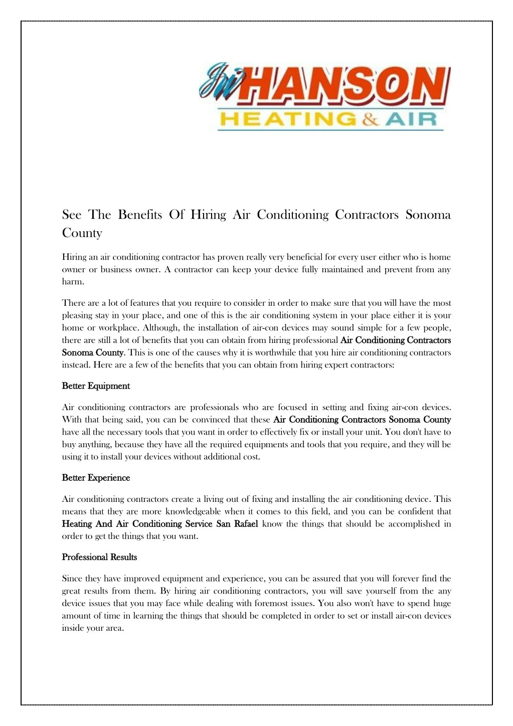 see the benefits of hiring air conditioning