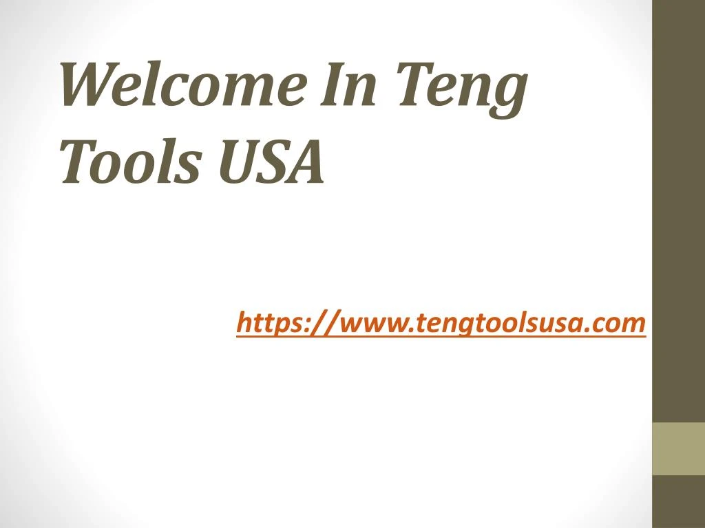 welcome in teng tools usa