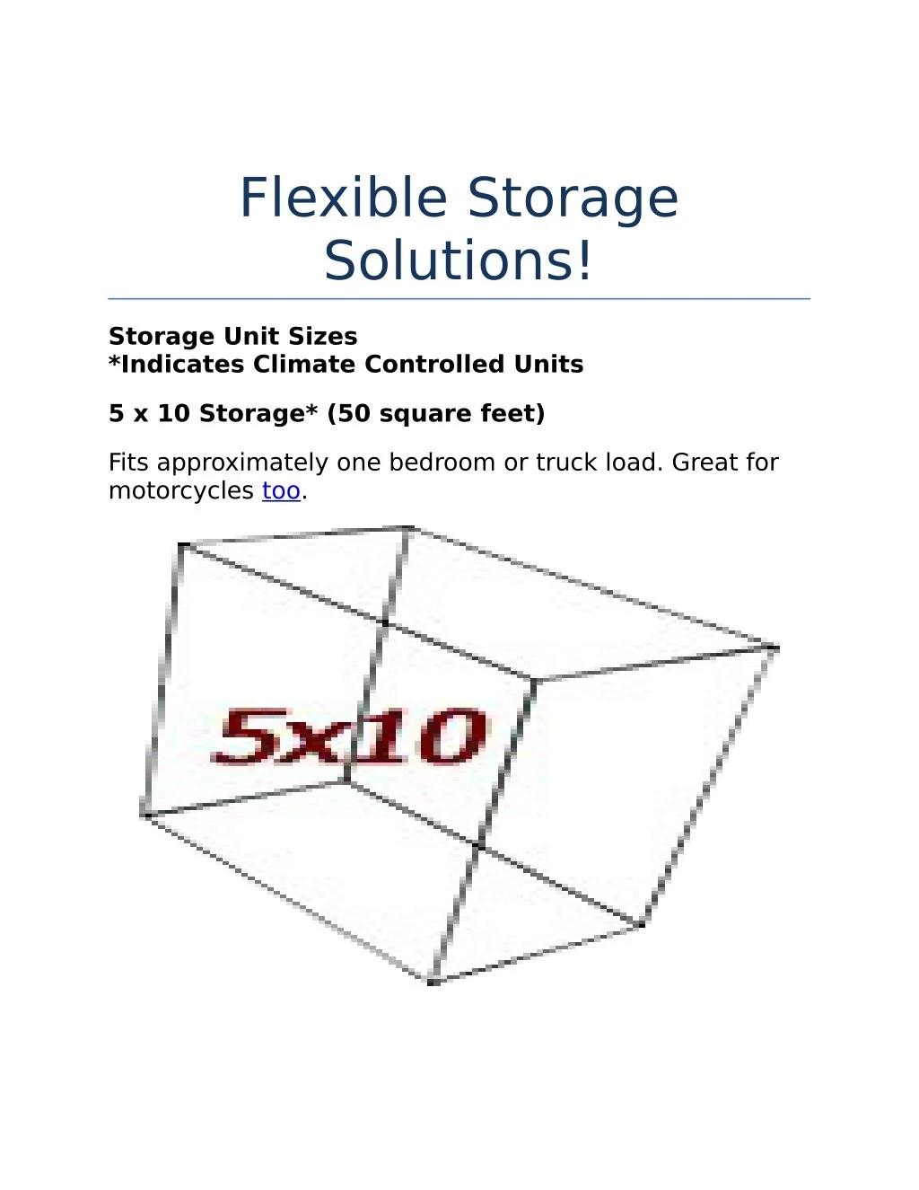 flexible storage solutions