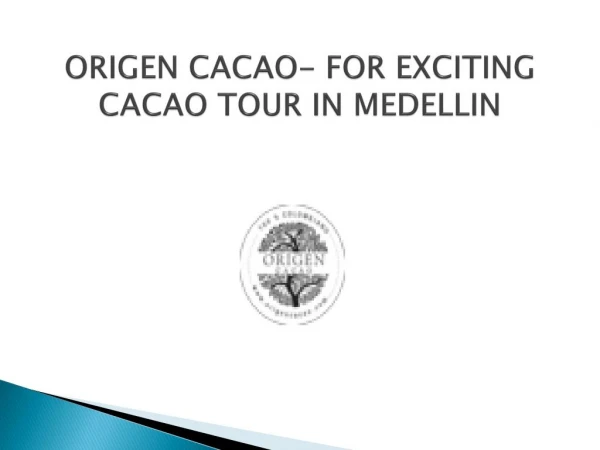 Origen cacao- For exciting Cacao tour in Medellin