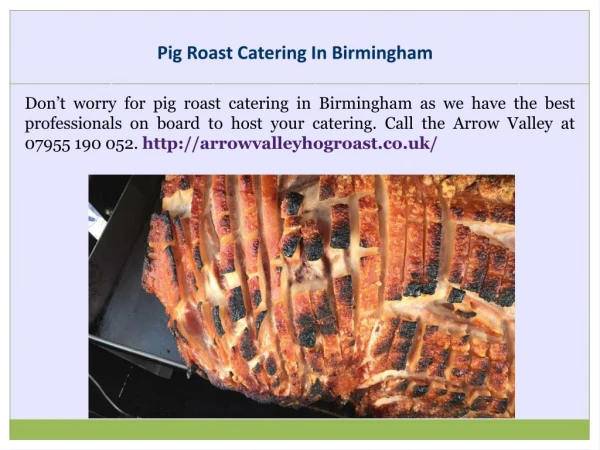 Pig Roast Catering In West Midlands