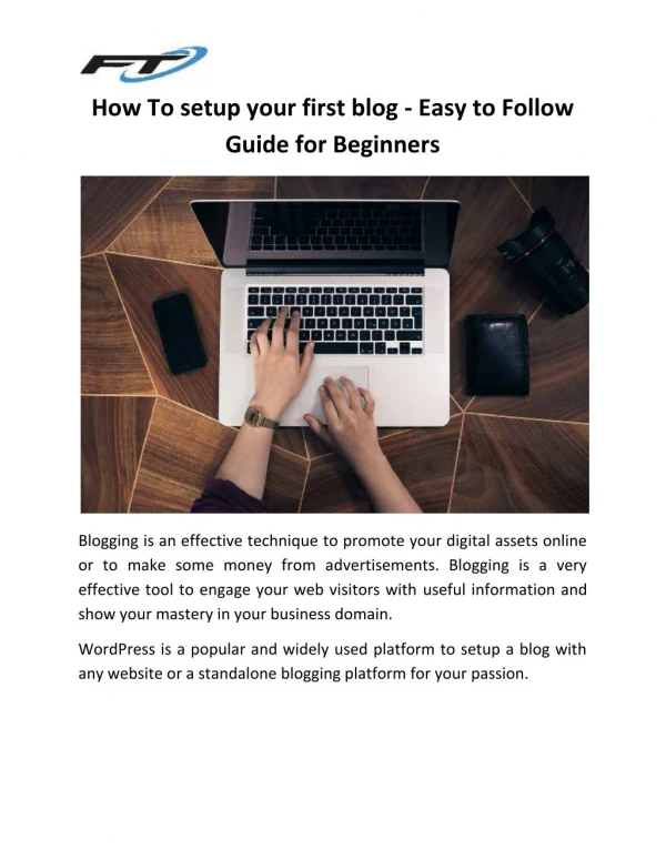 How To setup your first blog - Easy to Follow Guide for Beginners