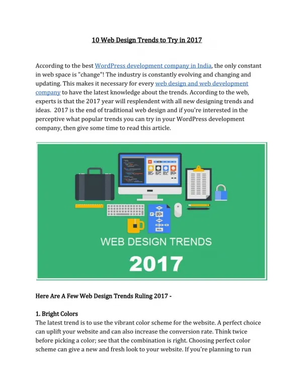10 Web Design Trends to Try in 2017
