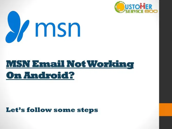 MSN Email Not Working On Android?