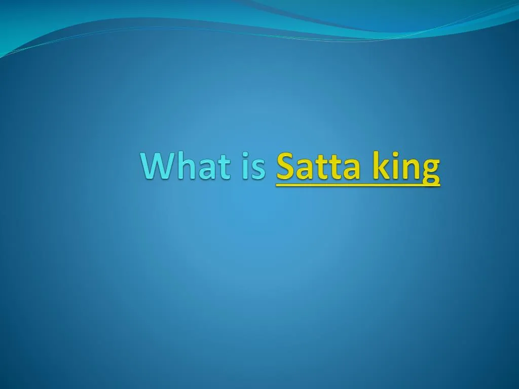 what is satta king