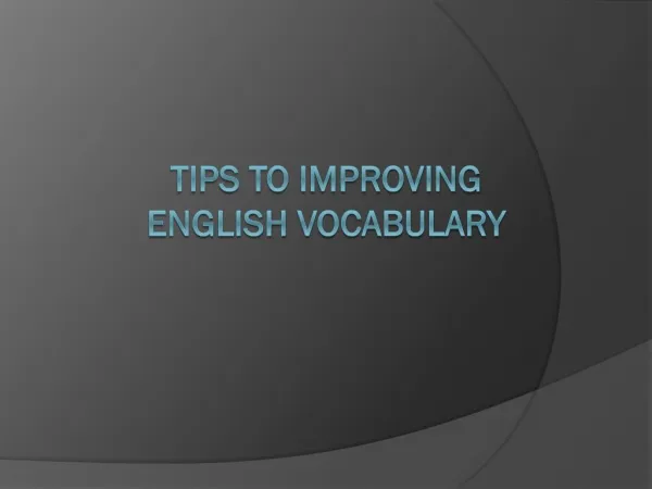 How To Learn Vocabaliery Words