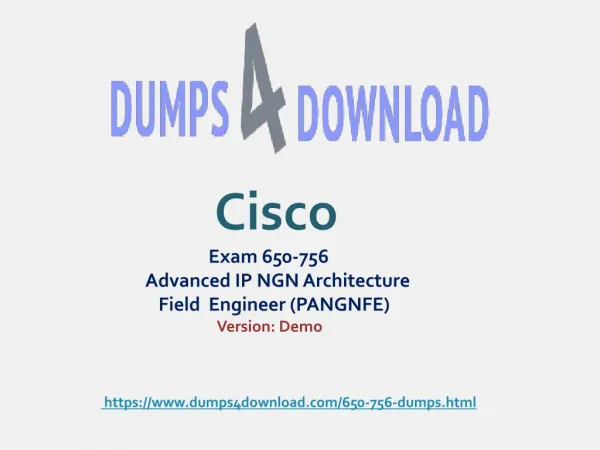 Free Study Material For Cisco 650-756 - Dumps4download.com