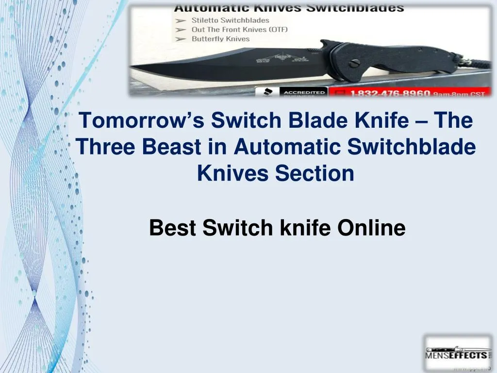 tomorrow s switch blade knife the three beast in automatic switchblade knives section