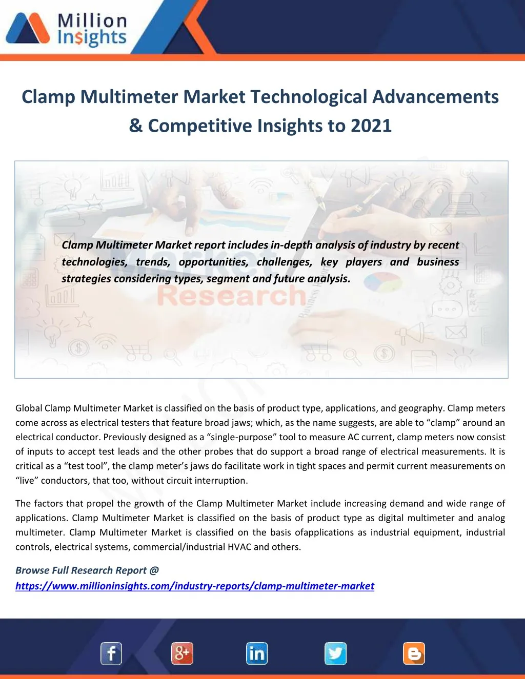 clamp multimeter market technological
