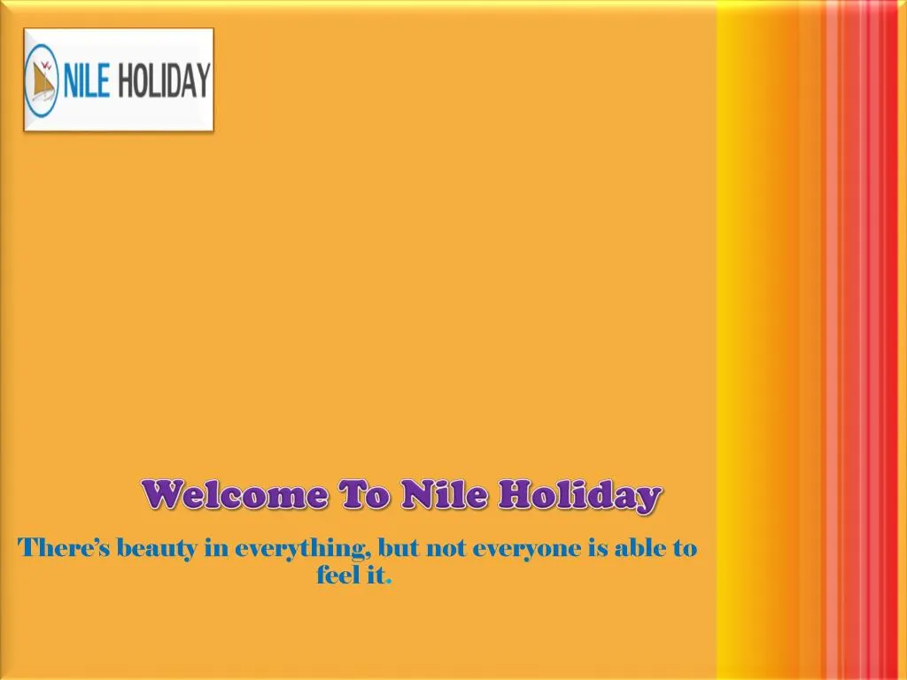 welcome to nile holiday