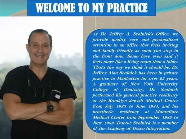 Dental X Ray Centres in NYC by Dr. Jeffrey A. Scolnick