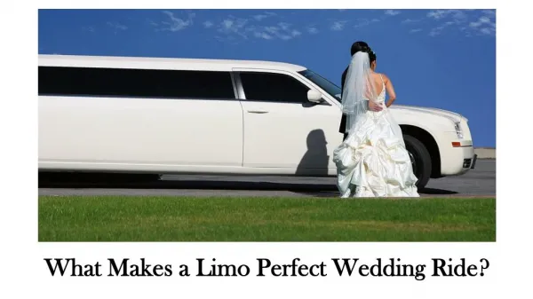 What Makes a Limo Perfect Wedding Ride?