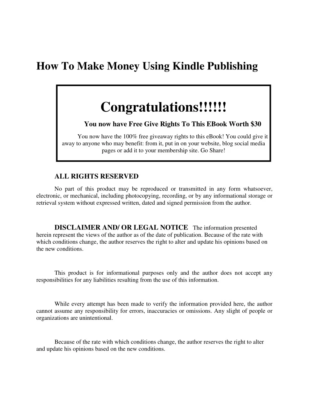 how to make money using kindle publishing