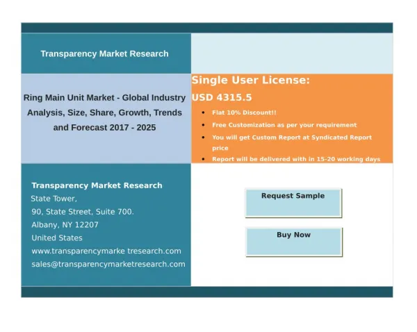 Ring Main Unit Market Analysis and Forecast Study for 2017-2025