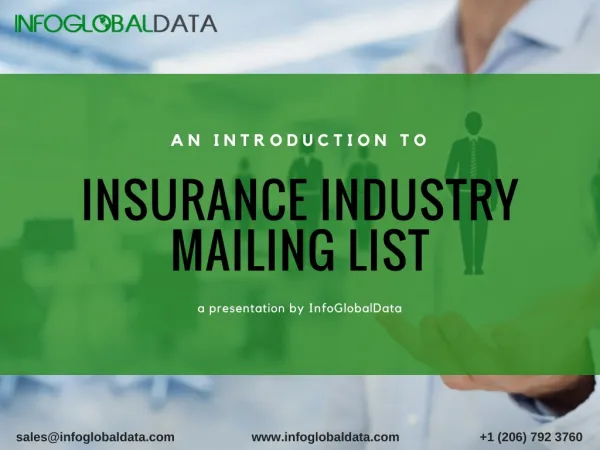 Insurance Industry Mailing list