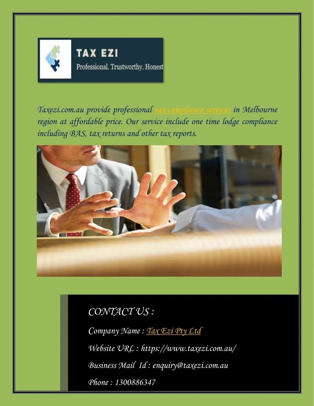 taxezi com au provide professional tax compliance
