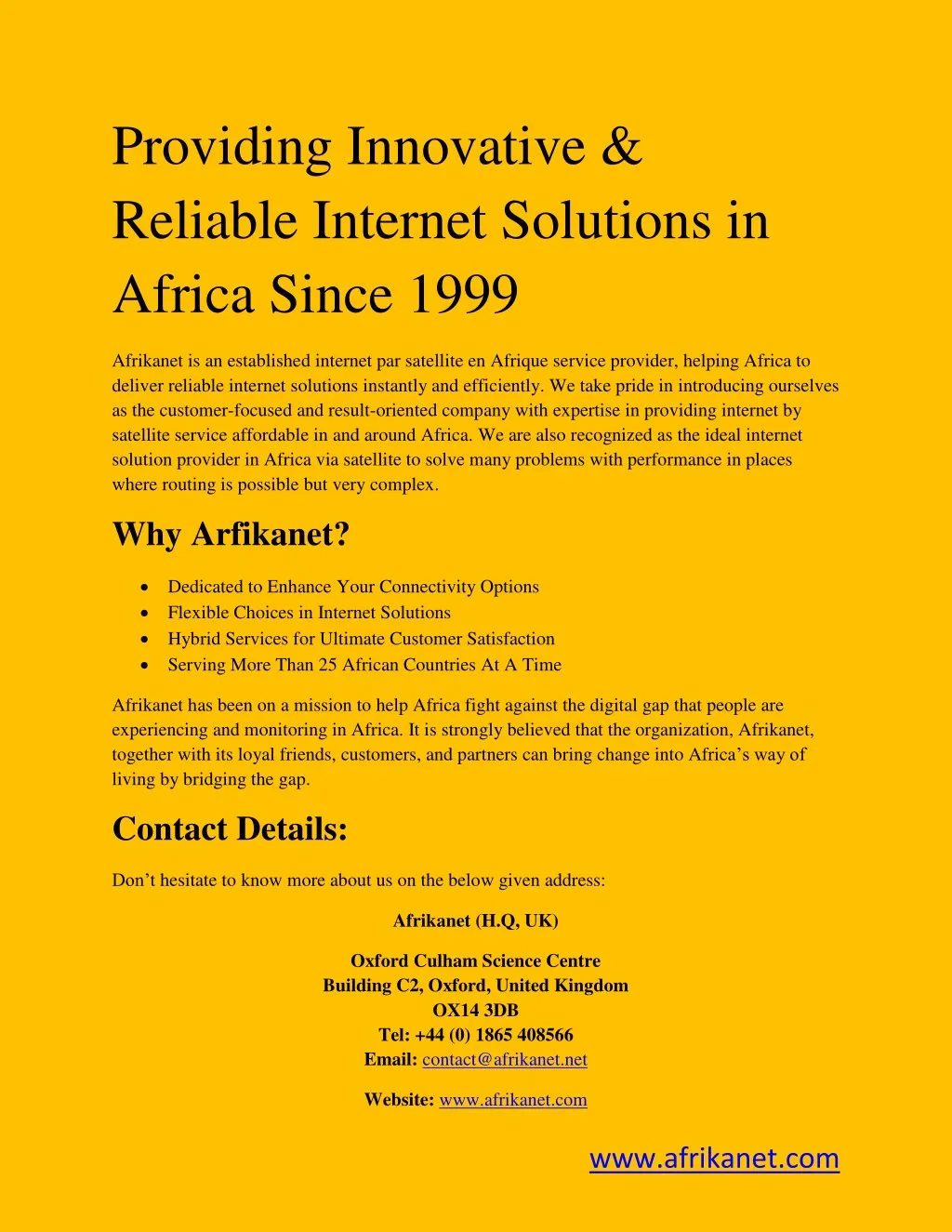 providing innovative reliable internet solutions