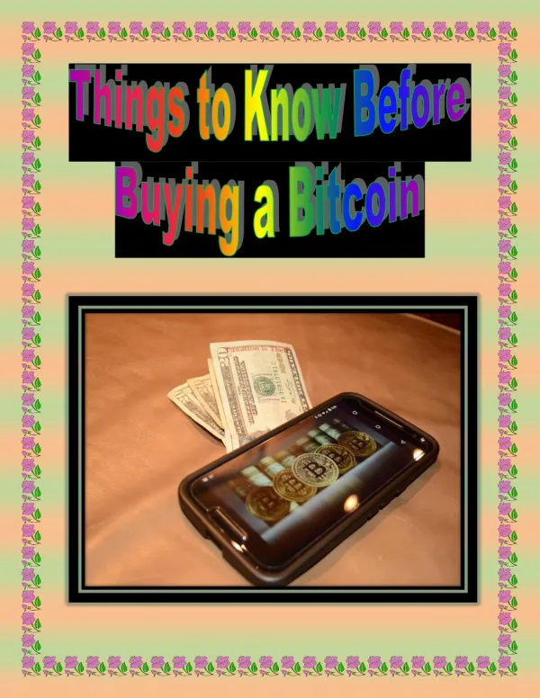Things to Know Before Buying a Bitcoin