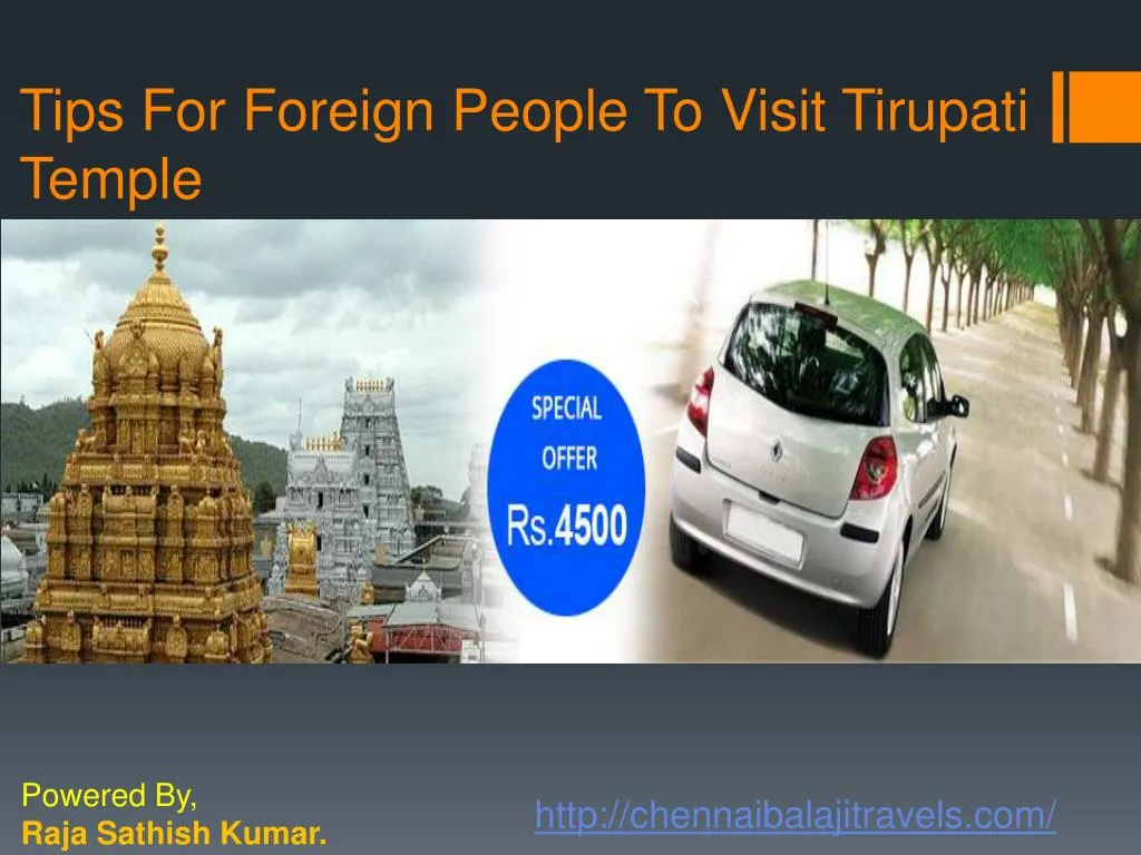 tips for foreign people to visit tirupati temple