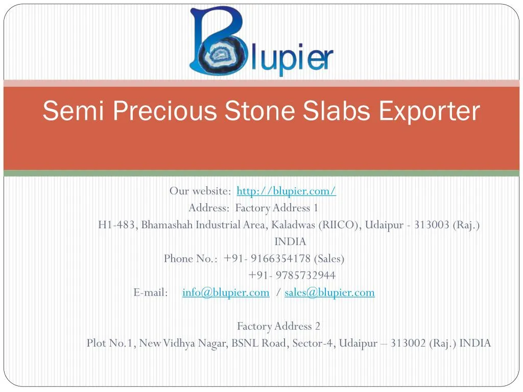 semi precious stone slabs exporter