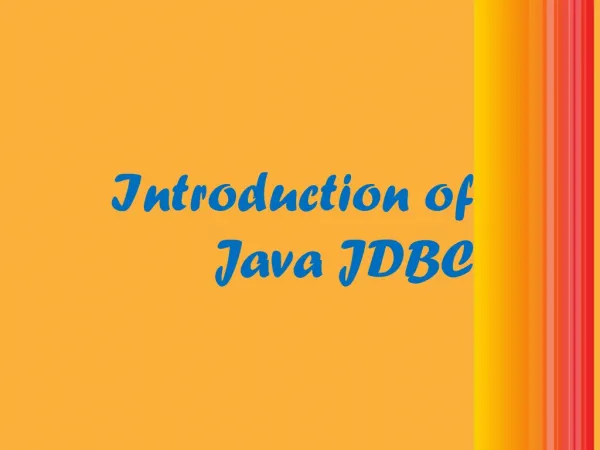 Introduction of Java JDBC
