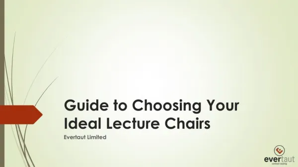 Guide to Choosing Your Ideal Lecture Chairs