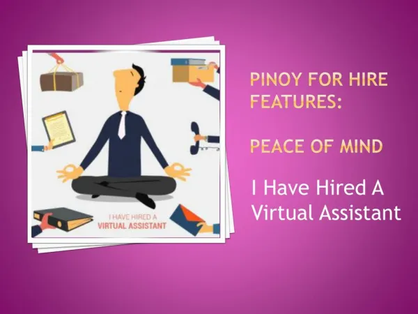 Pinoy for Hire Features
