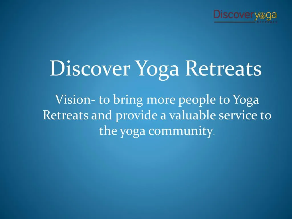 discover yoga retreats