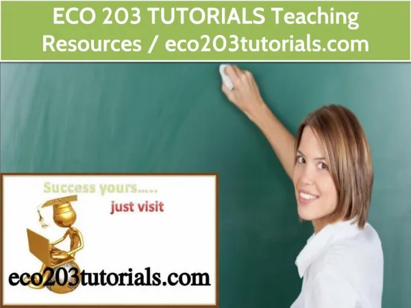 ECO 203 TUTORIALS Teaching Resources / eco203tutorials.com