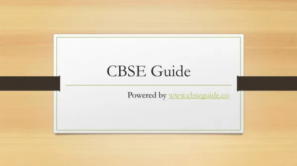 CBSE Guide