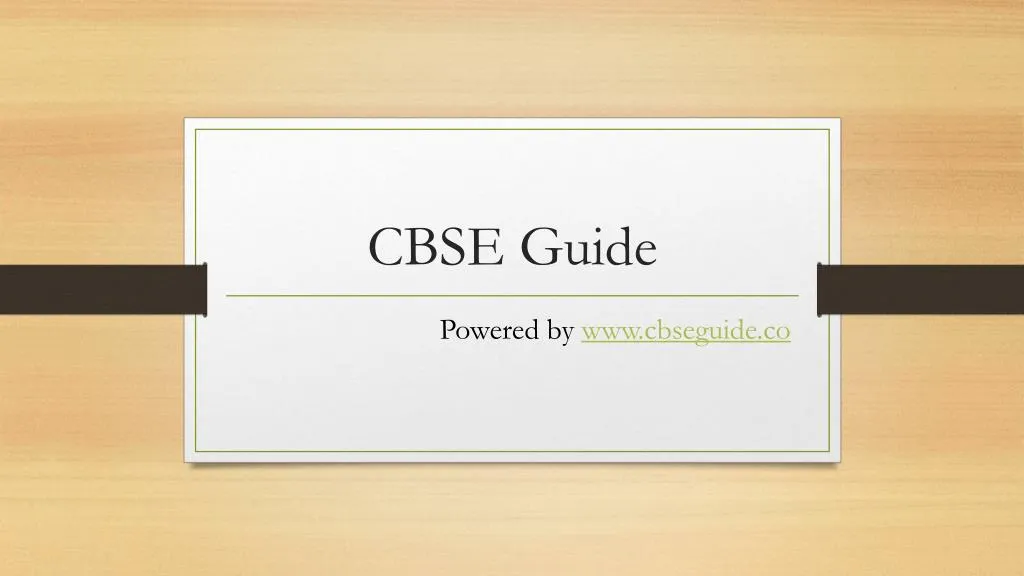 cbse guide