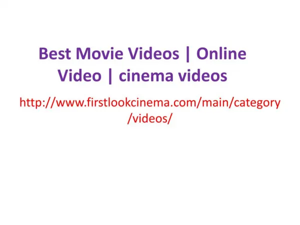 Best Movie Videos | Online Video | cinema videos