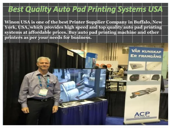 Best Quality Auto Pad Printing Systems USA