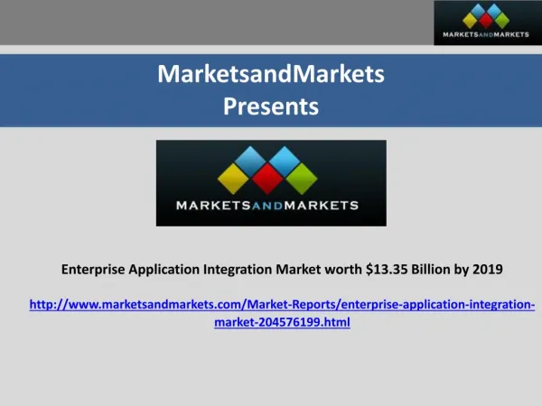 Enterprise Application Integration Market - Size, Share, Analysis, Global Industry Overview and Trends