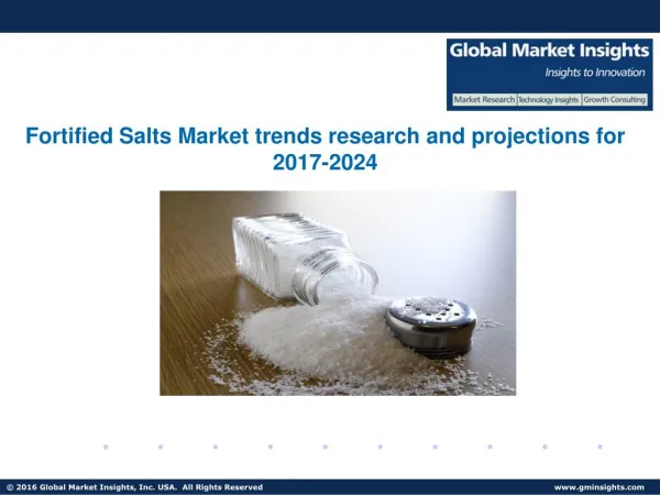 Fortified Salts Market trends research and projections for 2017-2024