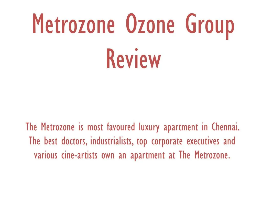 metrozone ozone group review