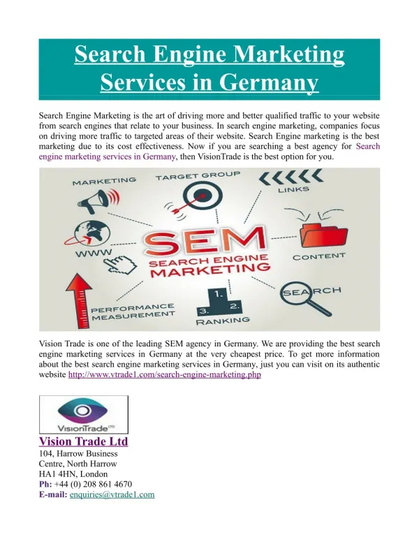 Search Engine Marketing Services in Germany