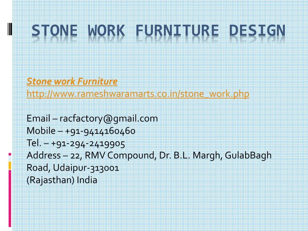 stone work furniture design
