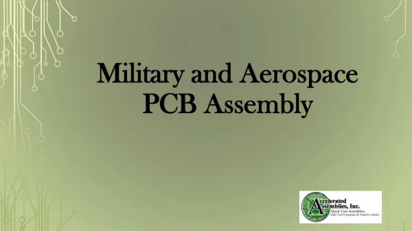 Military and Aerospace PCB Assembly