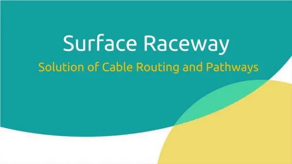 Surface Raceway - Single and Two Channel Raceway - Brookspower