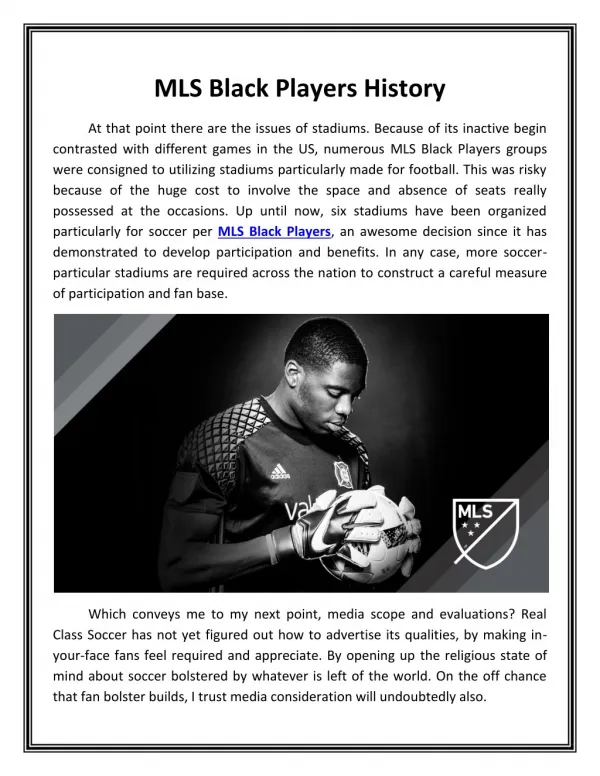 MLS Black Players History