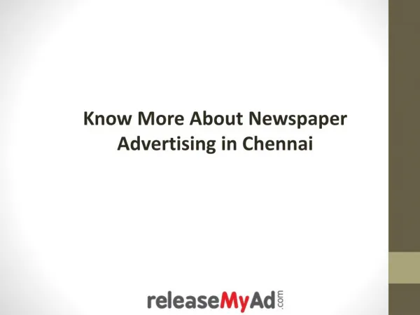Best Newspaper Advertising Opportunities in Chennai