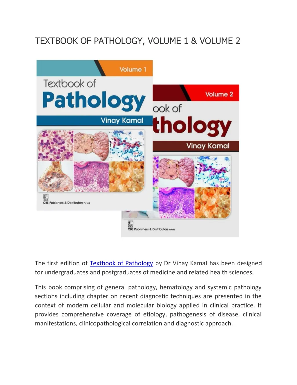 textbook of pathology volume 1 volume 2
