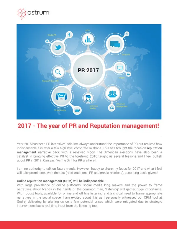 ExpertSpeak: 2017 – The year of PR and Reputation management!