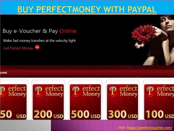 Buy perfectmoney with paypal